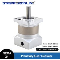 STEPPERONLINE Nema 24 Planetary Gearbox Motor Speed Reducer with Gear Ratio 5:1/10:1/20:1/50:1 for Nema24 Stepper Motor