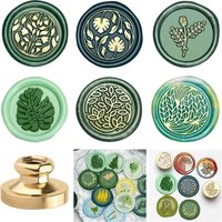 Botanical Monstera Leaf Wax Seal Stamp Classic Plant Vintage Sealing Wax Stamp Retro 25mm Removable Brass Head for Wedding Invit