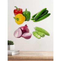 Fresh Vegetables&Peppers&Onions&Eggplants &Tomatoes Kitchen Decoration Dining Room Home Decoration Decal Stickers M1247