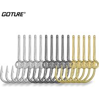 Goture 5-15pcs Fish Hooks Hat Pins for Fishing Hat Hook Clip Gold/Black High Carbon Steel Fish Hook Hat Clip for Tie Clips