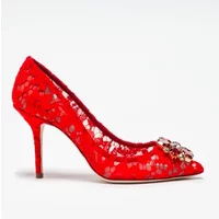 Strass Bling Bling Escarpins pour femmes, Talon aiguille Parker pointu, Maille de dentelle, Gril, Talon haut, Chaussures de mariage brillantes, Crstal, Sexy, 6cm, 9.5cm