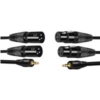 3.5mm RPM Dual Cannon Male Cannon 1/2 RPM Male Computer Connected to Microphone Microphone Cable Power Amplifier Cable