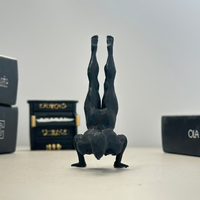 Inverted Yoga Statues, Mini Statues, and Black Sculpture Tabletop Decorations