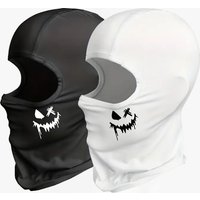 AliExpress NONE Versatile Graffiti Logo Balaclava Hat for Cycling, Fishing, Skiing, Hiking - Knitted Nylon Spandex, Hand Washable, Black