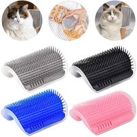 Pet Brush Comb Play Cat Toy Softer Cat Self Groomer Massage Comb with Catnip Cat Face Scratcher for Kitten Puppy Cat Accessories