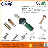 2025 Hot sale Rayma Brand 1600w hot air welder Plastic Welding Gun tools set With 2x Speed Welding Nozzle and 1x silicone roller