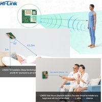 HiLinK heart rate detection 60GHz presence detection HLK-LD6002 LD6002B FMCW radar module human respiratory alarm