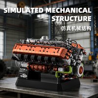2416Pcs T34-V2 Tank Engine Simulation Machine Bricks Model Drive MOC Building Blocks Technical DIY Toys Creative Gifts