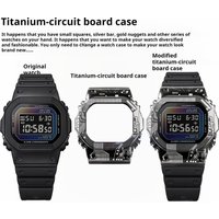 For Casio DW5600 GMW 5610 GMW-B5000 5600 modified Titanium Case watchband men Stainless steel Metal Bezel Watch Strap Bracelet