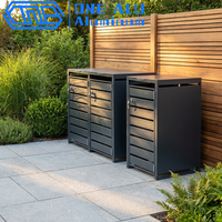 Lockable Wheelie Bin Store Metal Garbage Bin Shed Metal Wheelie Bin Cover Patio Garden Yard Backyard Outdoor Privacy Open Lid