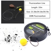 10m Fluorocarbon Coating Carp Fishing Line Super Stiff Carbon Fiber Chod Rig Hooklink For Hair Rig Fish Accessories Tackle