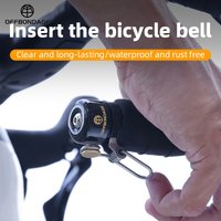 OFFBONDAGE Bike Bell Horn Waterproof 80dB Loud High Decibel Ring Alarm Bell Bicycle Curved Handlebar Plug Road Bike Accessories