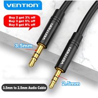 Vention 2.5mm to 3.5mm Audio Cable Aux adapter Jack 3.5 to 2.5 Male Cable For Headphones Speaker SmartPhone Car Connector Cord