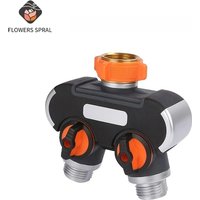 Garden Irrigation Water Tap Splitters One Pass Two Outdoor Tap And Faucet US 3/4" Water Divider Garden Watering Distributor