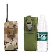Outdoor Walkie Talkie Pouch Water Bottle Bag Handheld Radio Bag Molle Tactical Multifunctional Accessory Bag Travel EDC Pack