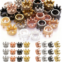 15/30pcs Metal Crown Accessories Bead Material Necklace Bracelet Pendant Handicraft DIY Tool Personalized Decorating Gift XJM