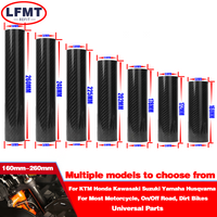160mm 178mm 202mm 225mm 248mm Motocross Fork Wraps Protectors in Full Carbon Fiber For KTM Kawasaki Honda Motorcycle Dirt Bikes