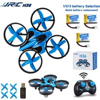 JJRC H36 Mini Drone 4ch 6-Axis Headless Mode Helicopter 360° Flip 1/2/3 Batteries Remote Control Aircraft RC Quadcopter Kid Toy