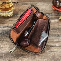 Genuine Leather Case for Tobacco Smoking Pipe Portable Herb Tobacco Smoking Pipe Pouch Smoking Tools Accessories