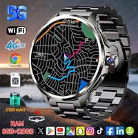 5G Full Network Smart Watch 1.95 inch 720*720 Big Screen HD Video Call 8GB+128GB RAM 5G Smartwatch Google Play WIFI GPS Sim Card