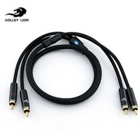 2RCA to 2RCA Stereo Audio Cable with Nylon Braid Gold-Plated Connectors, for Home Theater, HDTV, Gaming Consoles, Hi-Fi Systems