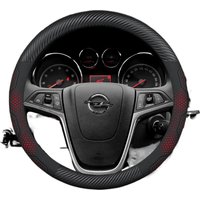 Opel OPCline ASTRA CORSA INSIGNIA MOKKA VECTRA GTC Tigra Carbon fiber Suede Leather Car Steering Wheel Cover Auto Accessories