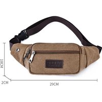 Functional Canvas Waist Bag for Men and Women Large Capacity Mobile Phone Holder for Daily and Sports UseHot Sale
