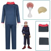 2026 New Jujutsu Kaisen Itadori Yuji Cosplay Costumes Top Pants Kids Halloween Party Anime Uniform Set Carnival ZanCos