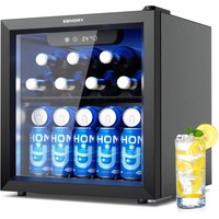 EUHOMY Mini Fridge Portable Cooler Compact Beverage Wine Beer Cocktails Glass Door For Party Dorm Home 36L Small Refrigerator image 3