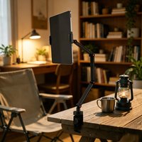 Three-Arm Metal Foldable Display Bracket, VESA Standard Portable Mount, Multi-size Stand for Home & Gaming Use