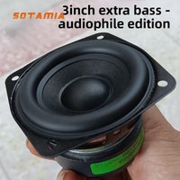 SOTAMIA 1PCS 3 Inch Overweight Subwoofer 4 Ohms 15 Watts Large R Side Dual Magnetic Long Stroke Fever HIFI Home Car Speaker
