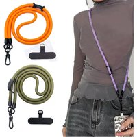 1Pc Length Phone Lanyard Adjustable Detachable Neck Cord Xyun Outdoor Universal Crossbody Strap Card Clip for Mobile Phone Case