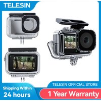 TELESIN 45M Waterproof Case For DJI Action 3 4 5pro Underwater Diving Housing Cover For DJI OSMO Action 3 4 5pro Accessories