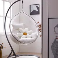 Premium Stand Indoor Garden Chair Swing Transparent Minimalistic Metal Hanging Chair Egg Floor
