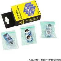 keyestudio 3PCS HR-SR04 Blue Ultrasonic Module Used In The Measurement Of Distance Ultrasonic Detector Module For Convenient