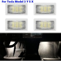 For Tesla Model 3 Y S X LED Interior Footwell Light Ultra Bright Puddle Door Bulb 2017- 2023 Upgrade Trunk Lamp Accessories