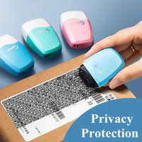Reusable Privacy Stamp Roller Confidential Seal, Garbled Code Eraser Eliminator Design, For Express Single Information Privacy