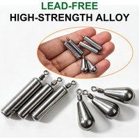 10-40Pcs Column Fishing Weights 3.5-10g Alloy Sinkers Drop Swivel Tackle Box Gear Lure Pesca Tool for Freshwater Saltwater