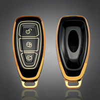 3 Button TPU Remote Key Case For Ford Focus Puma Grand C Max Kuga Mondeo Kuga Fiesta Ecosport Transit Car Keychain Key Protector