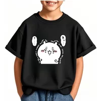 Teenagers Kids Girls 2026 Chiikawa Cartoon Hot Sale 2D Printed Casual Summer Short Sleeve Tees