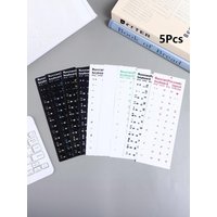 5Pcs Russian Keyboard Sticker Waterproof Computer Laptop Desktop PC Lettering Decal For Quick Multilingual Typing