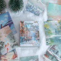 200 Sheets Watercolor Floral Patterned Paper Book Landscape Themed DIY Scrapbook Journal Decoration Materials