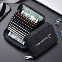 Car Wallet ID Card Holders Coin Purses Custom For Mercedes benz E GLK CLS A W204 W213 W221 ML ABR Apple Tree c200 Accessories