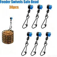 30PCS Feeder Adapter Swivel Method Quick Change Swivel Float Adapter Fishing Swivel