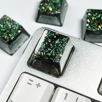 ESC Personalized Gold Foil Keycaps Gaming Translucent Key Caps R4 Height DIY Cross Axis Mechanical Keyboard Replacement Button