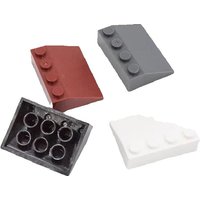 10pcs 3297 3x4 Slope 4Dots Building Blocks Moc Accessories Compatible with Brick Construction Children Toys Gift Box