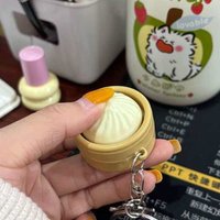 Keyboard Clicker Fdget Dumpling Keychain Sensory Anxiety and Stress Relief for Adults Kids Decompression Gifts Novelty Gadgets