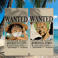 Anime O-ONE P-PIECE Reward Order Towel Quick Drying Beach Towels Are Suitable For Swimming Pools Camping Yoga And The Gym
