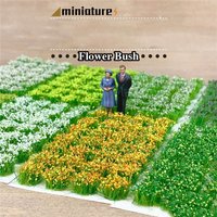 28pcs Model Scene Terrain Production Simulation Flower Cluster Wild Flower DIY Miniature Garden Decor Scenery Model Landscape