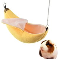 Banana Shape Hanging Hammock Warm Cozy Nest Hamster Bed for Sugar Glider Hedgehog Small Bird Cage Accessory